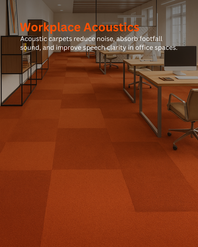 Acoustic Carpet Tiles -  Orange