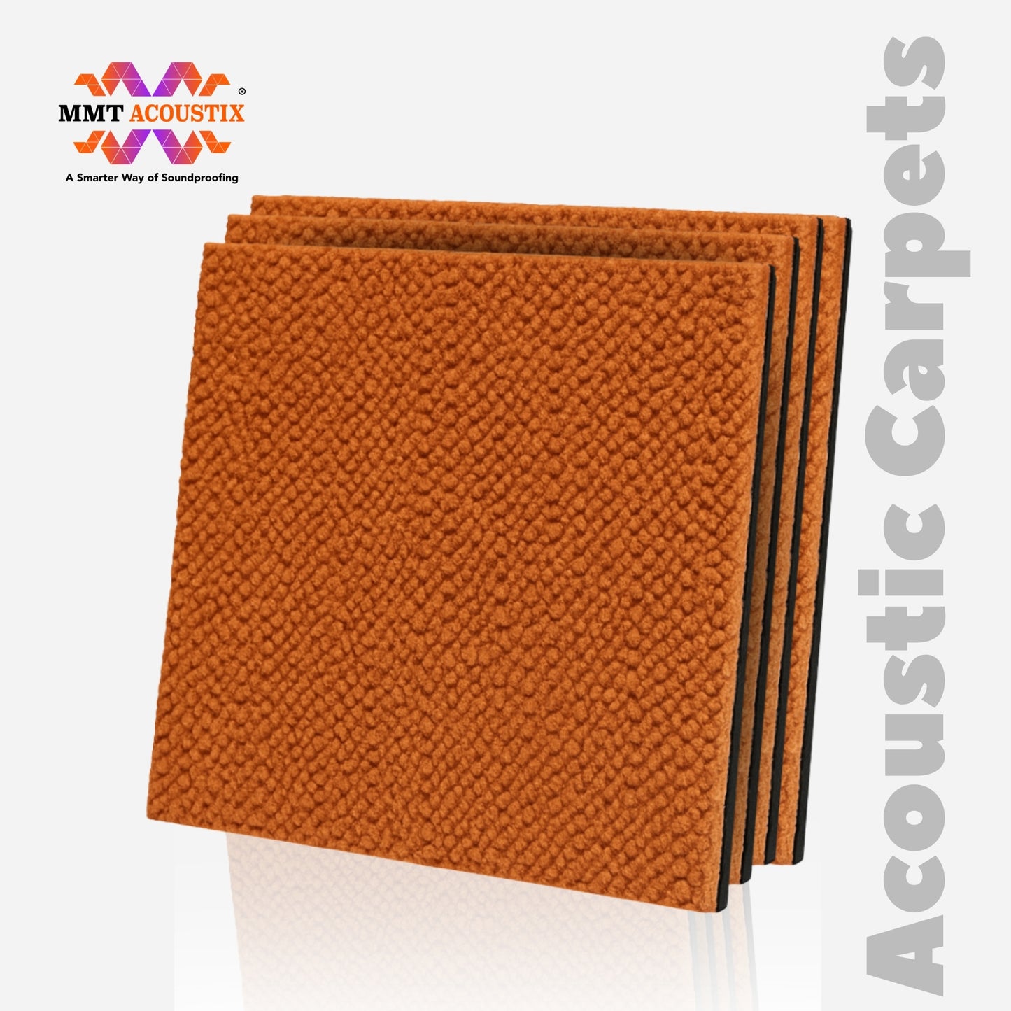 Acoustic Carpet Tiles | 50x50 cm | Orange | 64 Sq Ft