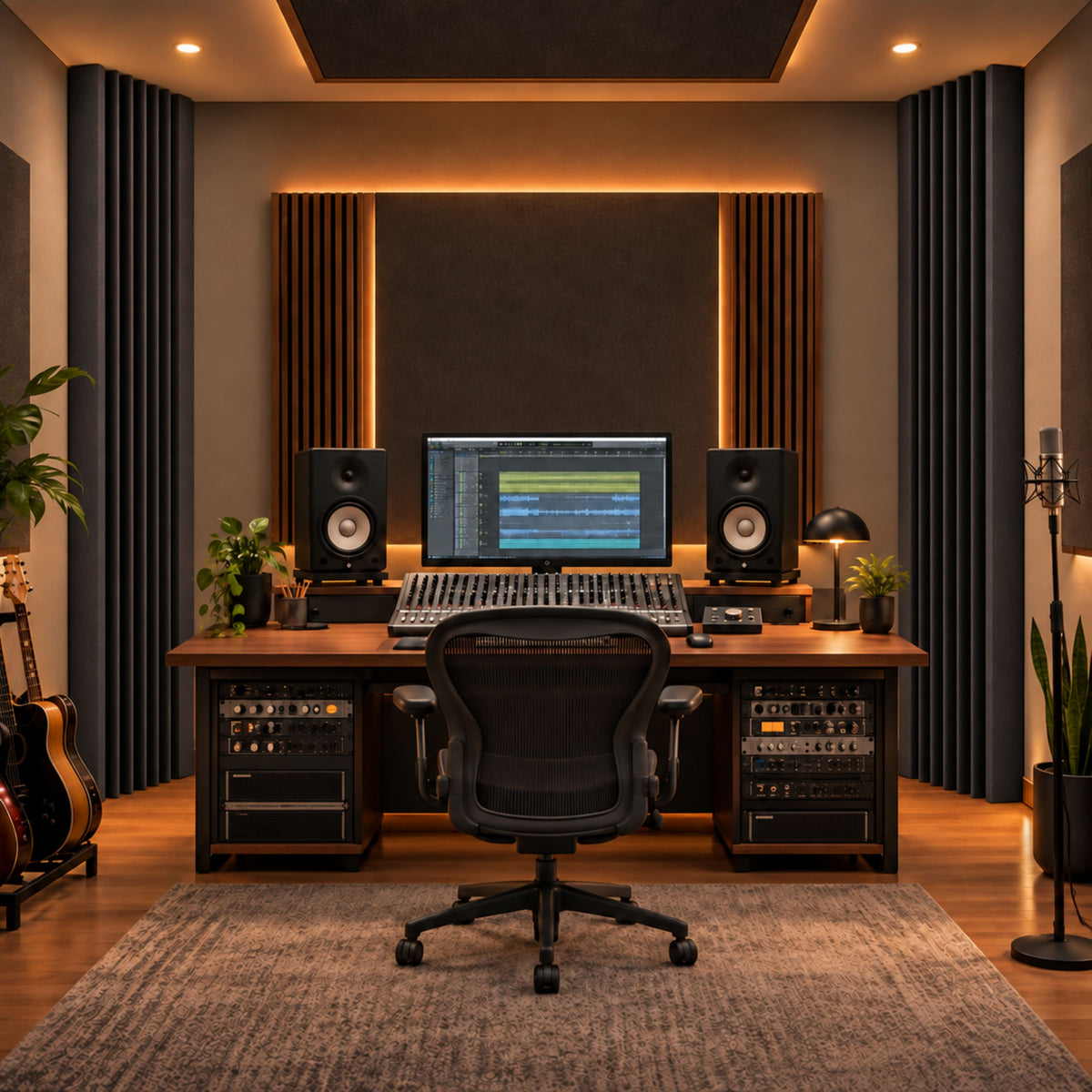 Mega 200 - Acoustic Foam Corner Bass Trap, Charcoal