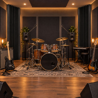 Mega 200 - Acoustic Foam Corner Bass Trap, Charcoal