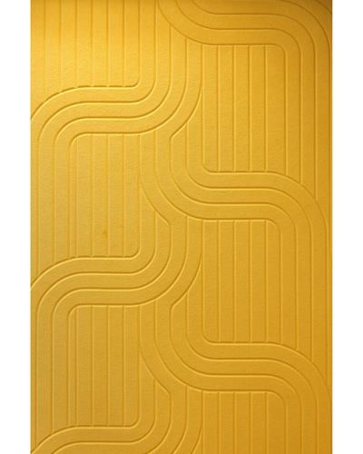 MMT Acoustix® Mirage Felt Acoustic Panels | Luxury Wall Acoustics with Premium Touch & Smooth CNC Grooves | 4x2 ft, 9mm Thick, NRC 0.50 | Soundproofing & Echo Control for Office, Living Room & Studio | Slide, Mustard