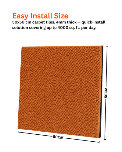 Acoustic Carpet Tiles -  Orange