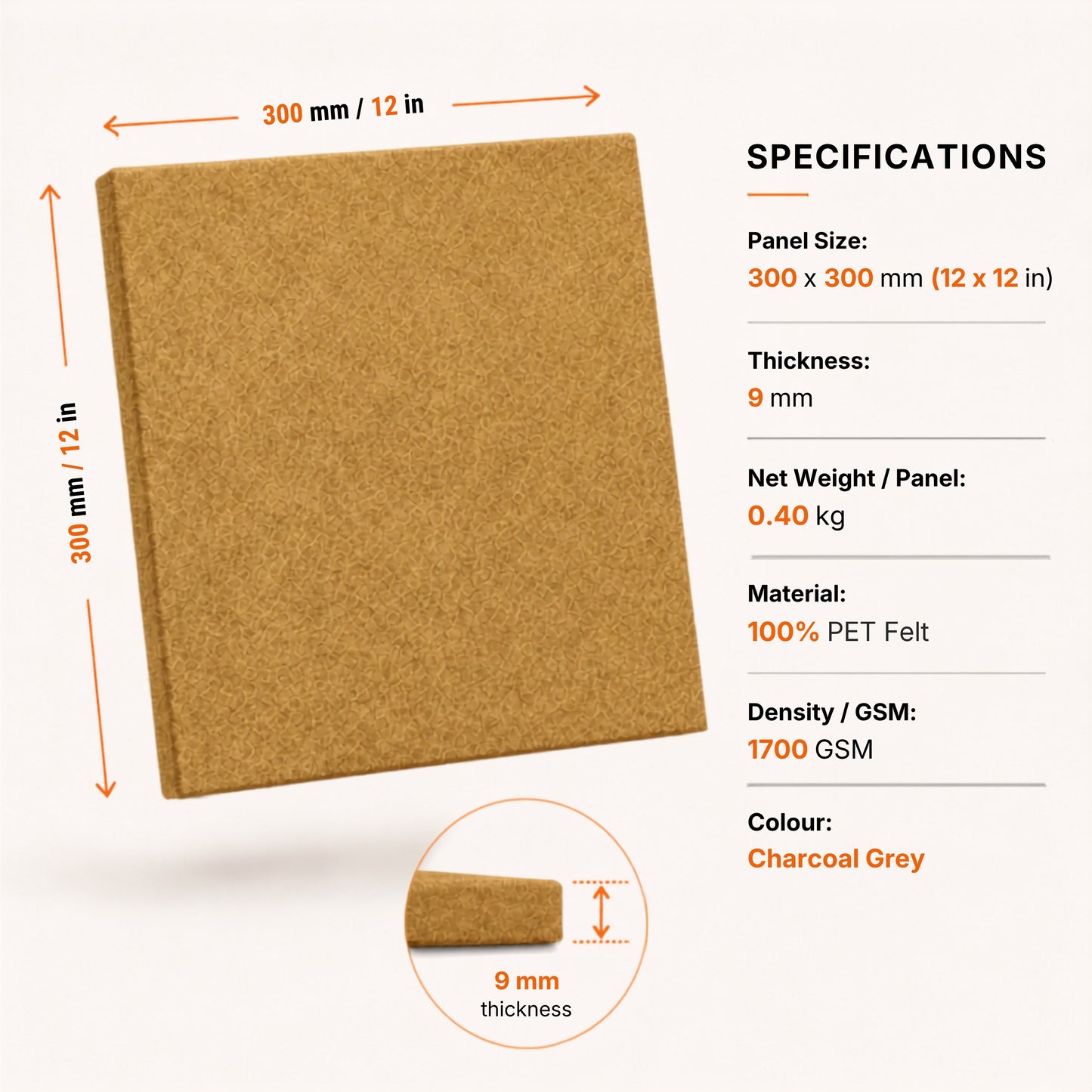 Felt PET Acoustic Panel | Office & Home Acoustics  | Camel