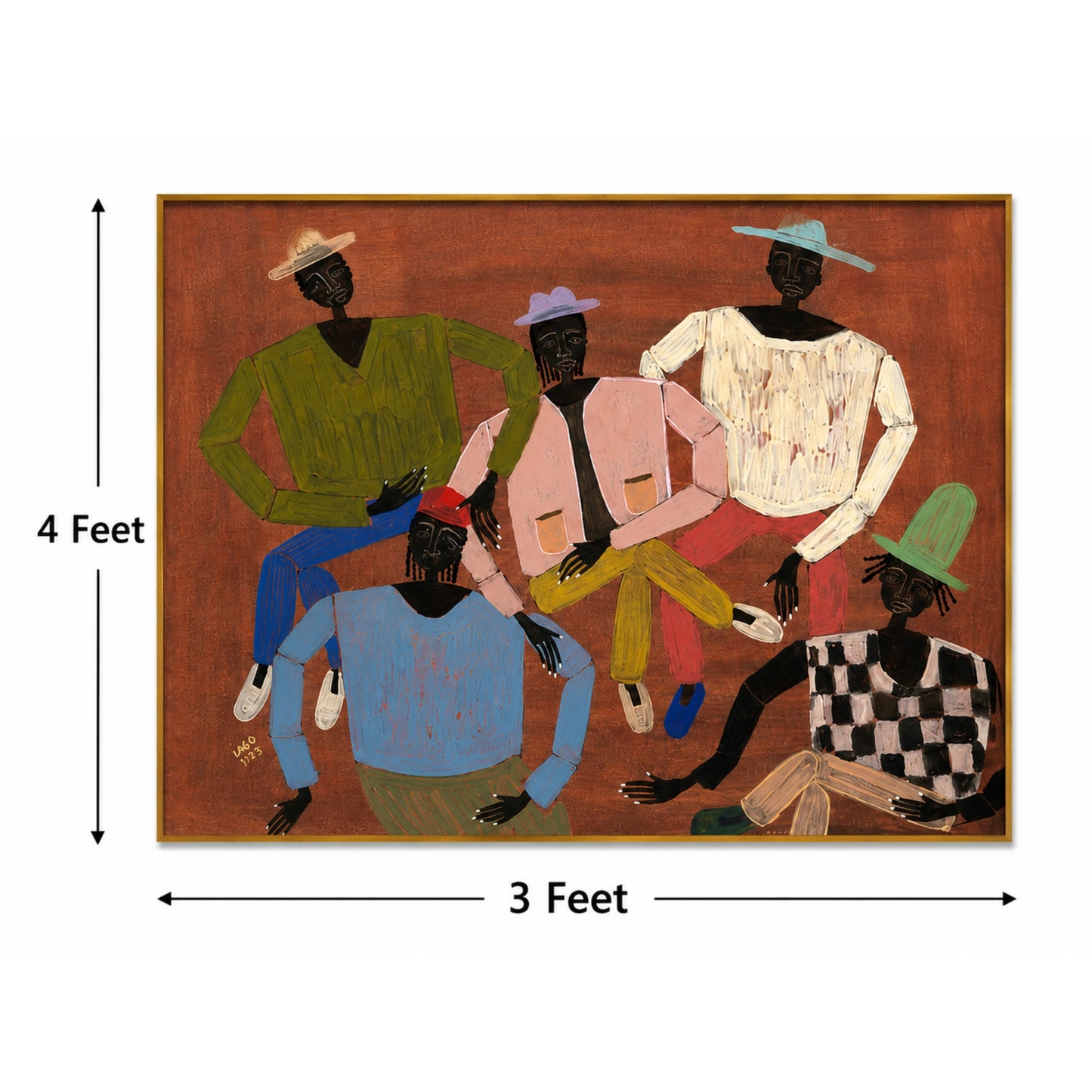 Gathered Souls – Designer Canvas Felt Acoustic Wall Panel (4 X 3)