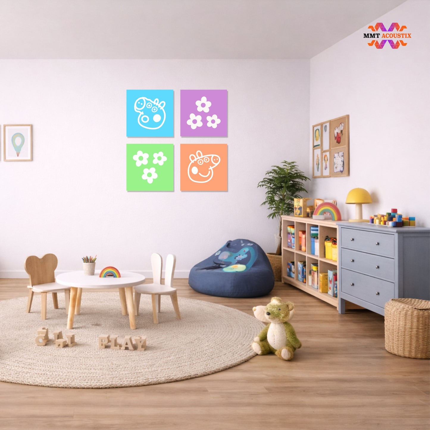 Canvas Printed Felt | Peppa Pig PP3