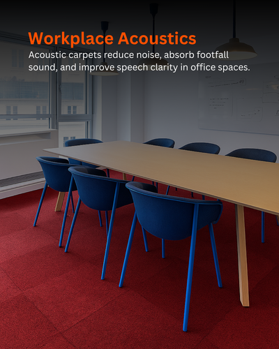 Acoustic Carpet Tiles - Red