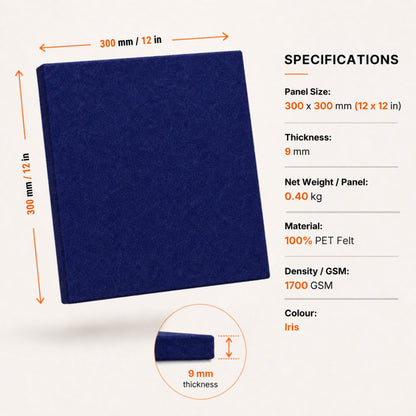 Iris PET felt acoustic panel close up texture