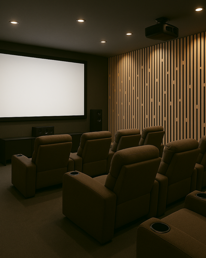 SoundAxe® Fluted Wood + Felt Acoustic Panels | 4x2 Ft