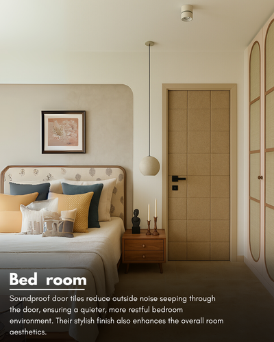 Door Soundproof Tiles | Sand Brown