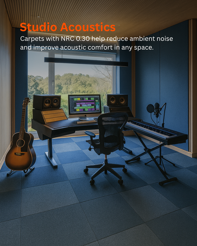 Acoustic Carpet Tiles - Blue