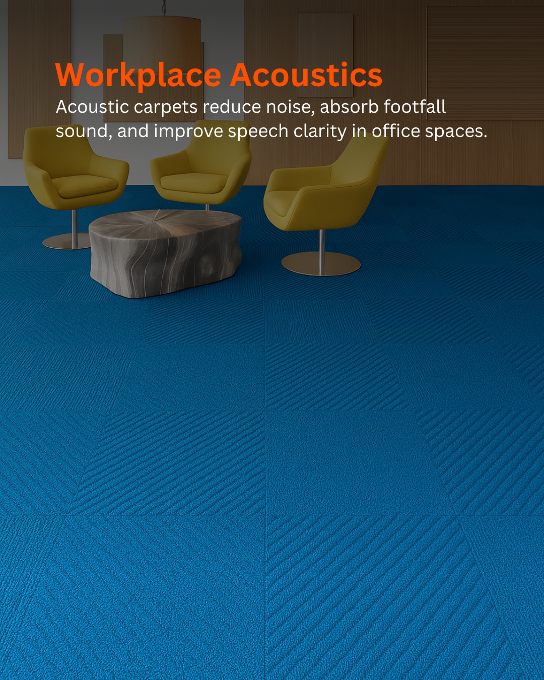 Acoustic Carpet Tiles - Blue
