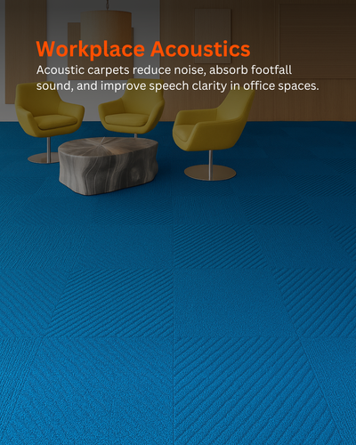 Acoustic Carpet Tiles - Blue