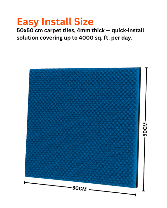 Acoustic Carpet Tiles - Blue