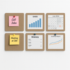 MMT Acoustix® FeltPin 6 Pcs Premium Felt Bulletin Boards for Office, Home & School | Felt Notice Board for Message, Notes, Calendar and Wall Decoration | 30x30cm, Sand