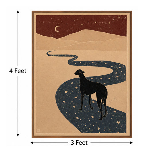 Starlit Wanderer – Designer Canvas Felt Acoustic Wall Panel (4 X 3)