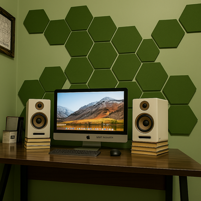 HexaFelt Bevelled Acoustic Panels | Olive
