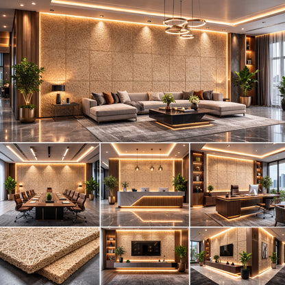 Wood Wool Acoustic Panels - 4x2 Ft, 20mm