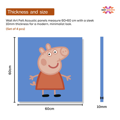 Canvas Printed Felt | Peppa Pig PP2