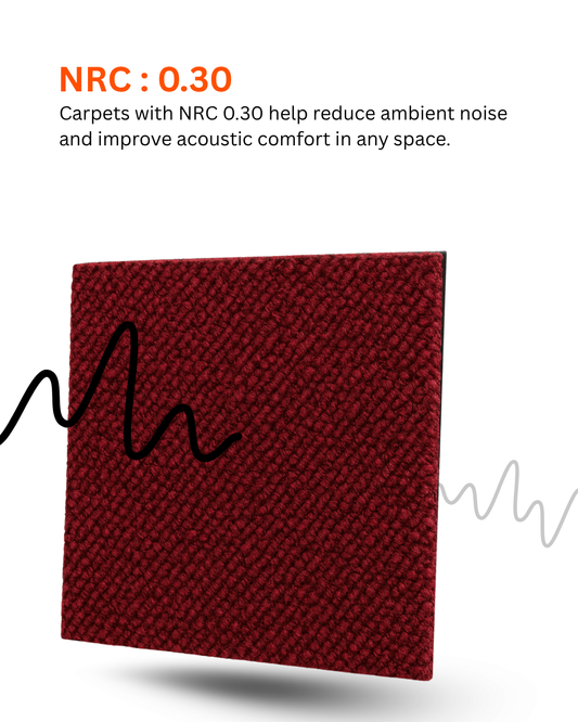 Acoustic Carpet Tiles - Red