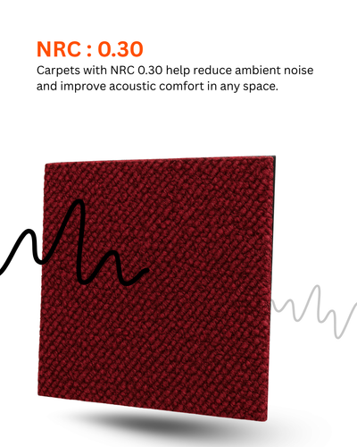 Acoustic Carpet Tiles - Red