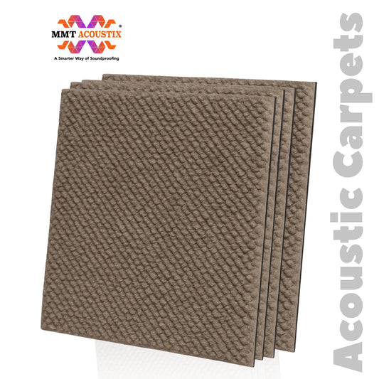 Acoustic Carpet Tiles | 50x50 cm | Brown | 64 Sq Ft