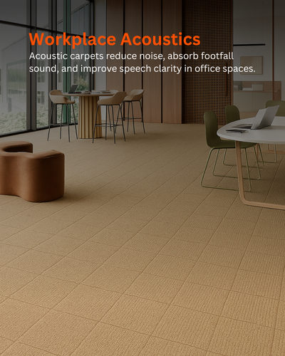 Acoustic Carpet Tiles - Brown