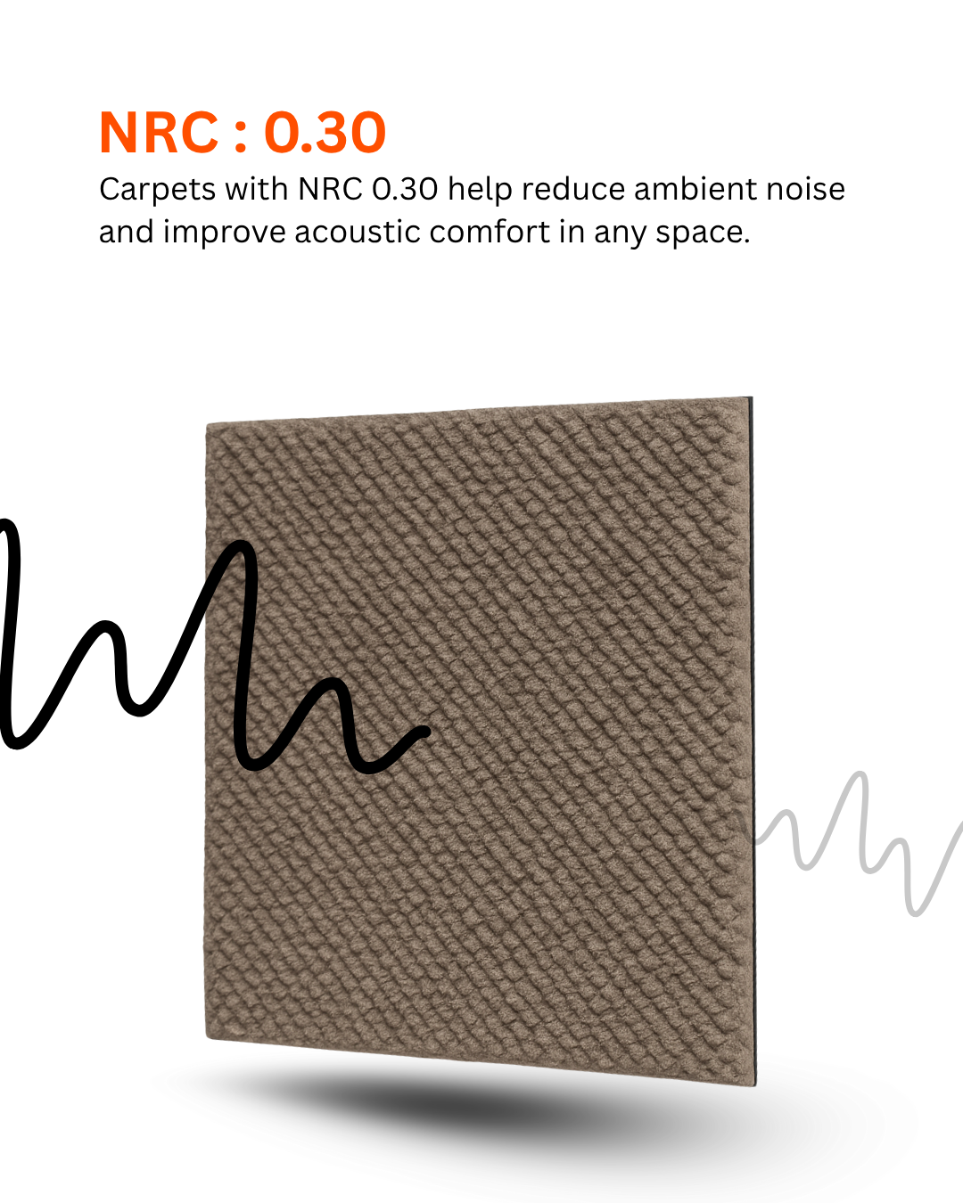 Acoustic Carpet Tiles - Brown