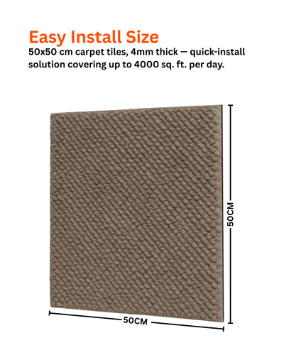 Acoustic Carpet Tiles - Brown