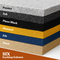 MMT Acoustix® FeltPin 6 Pcs Premium Felt Bulletin Boards for Office, Home & School | Felt Notice Board for Message, Notes, Calendar and Wall Decoration | 30x30cm, Sand