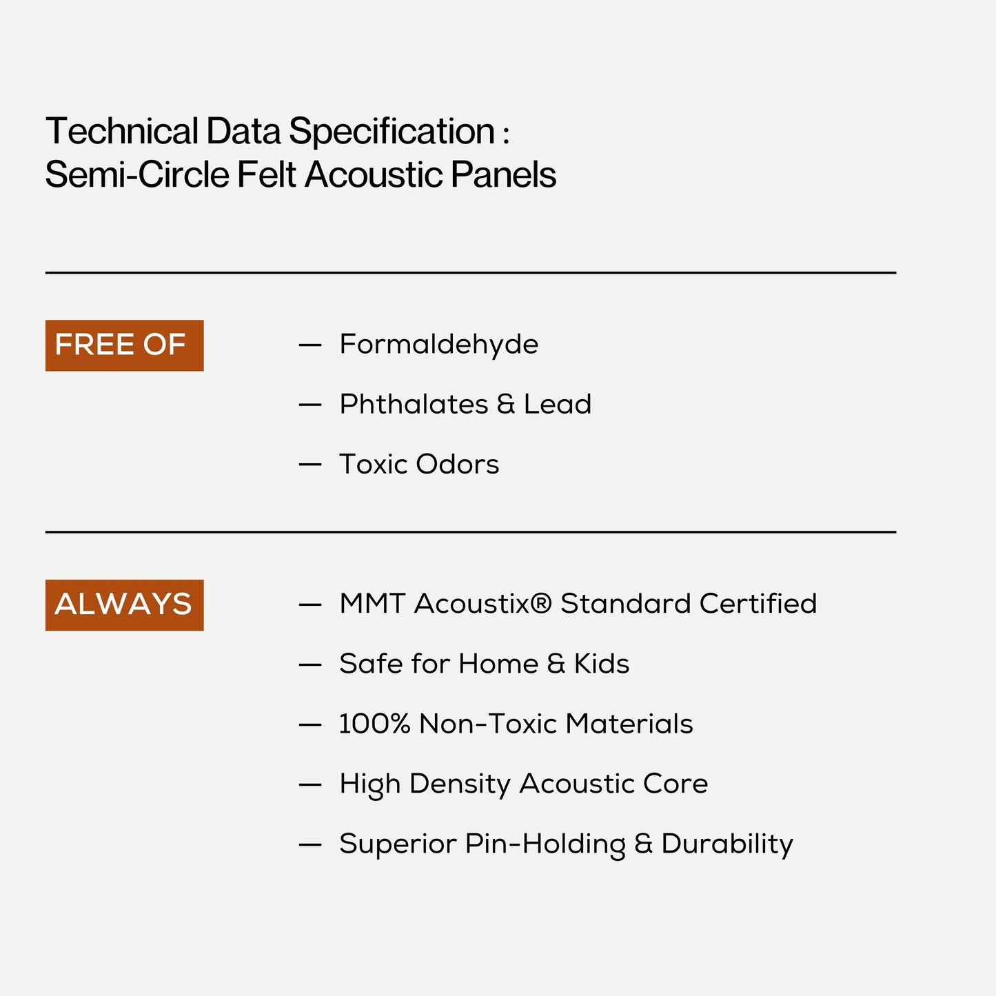 Semi-Circle Felt Acoustic Panels 48”x48” | Olive | 32 Pcs