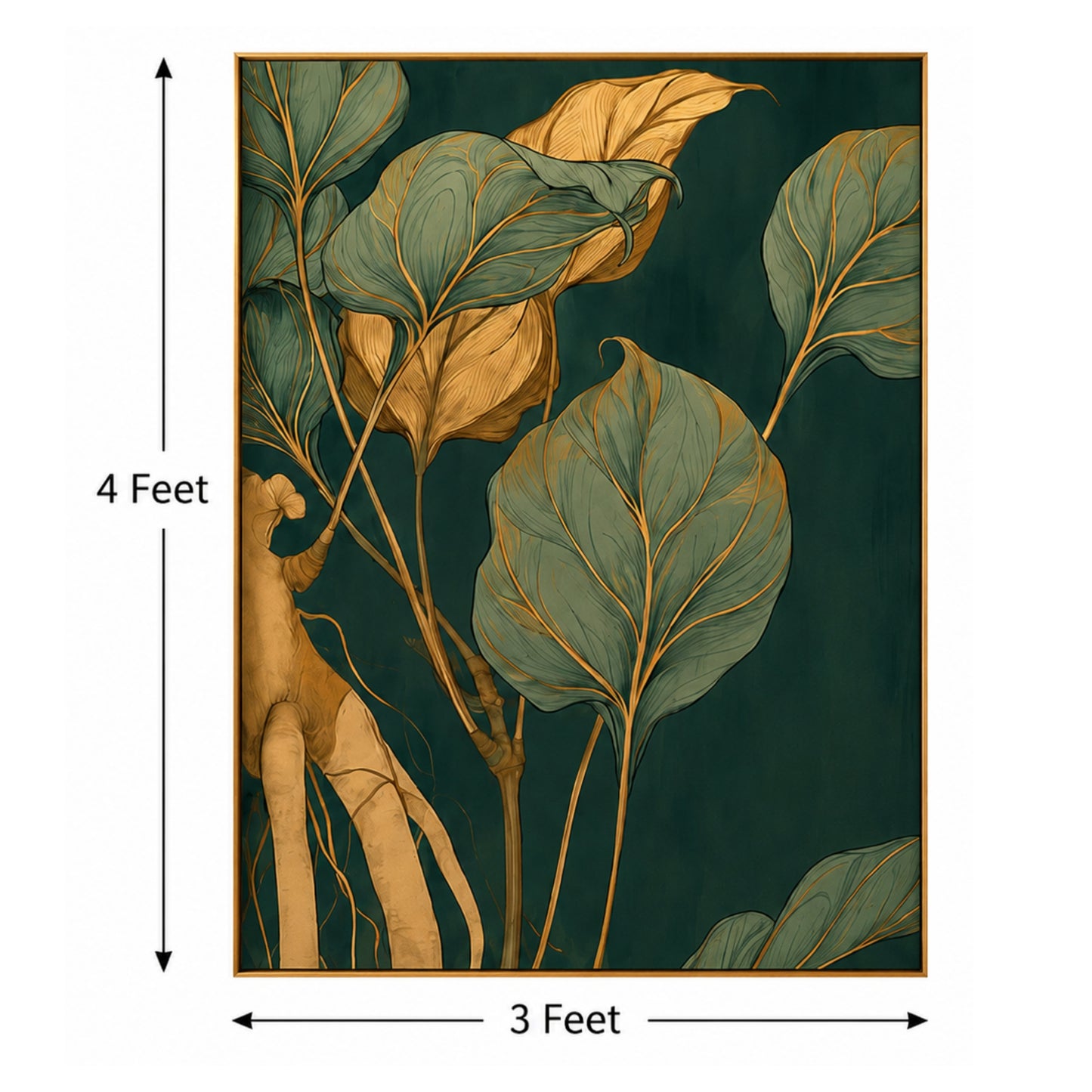 Verdant Serenity – Designer Canvas Felt Acoustic Wall Panel (4 X 3)