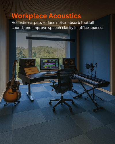Acoustic Carpet Tiles -Blue Lapis