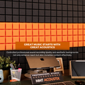 Turbo Acoustic Foam Panel 2" | 1 x 1 Feet | Pro Charcoal & MMT Orange