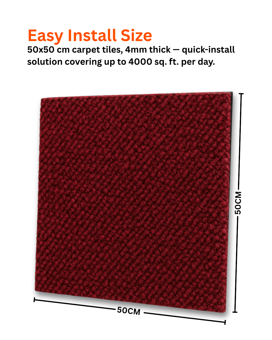 Acoustic Carpet Tiles - Red