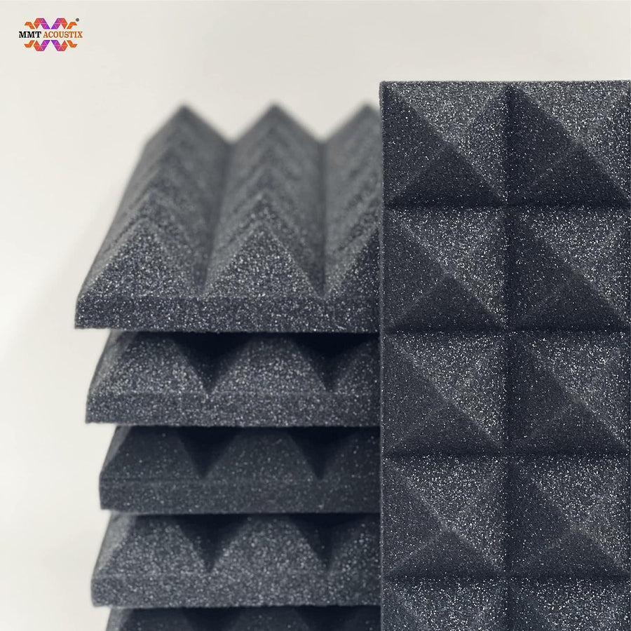 Pyramid Acoustic Foam Panel 2" | 1 x 1 Feet | Pro Charcoal