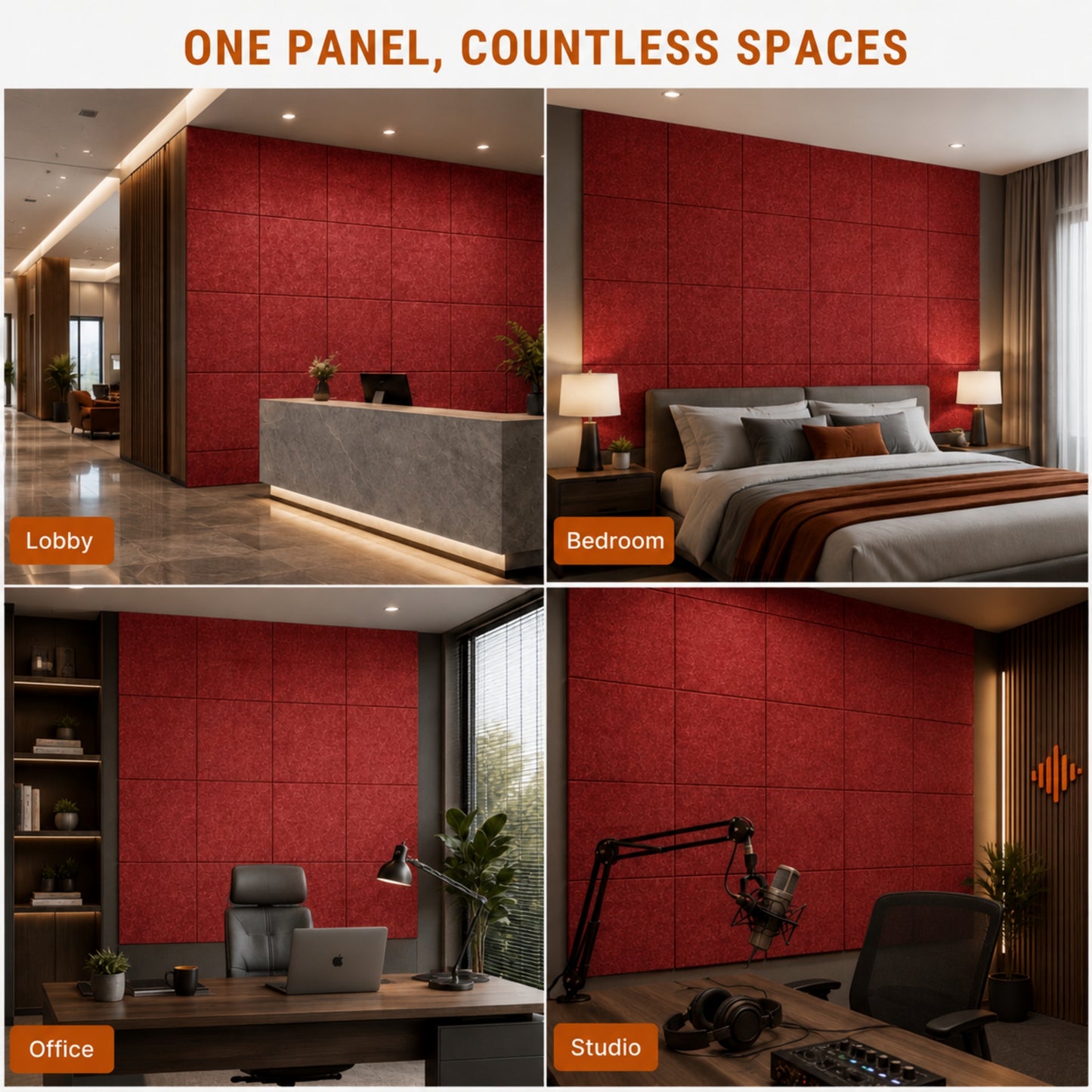 Felt PET Acoustic Panel | Office & Home Acoustics  | X-Mas