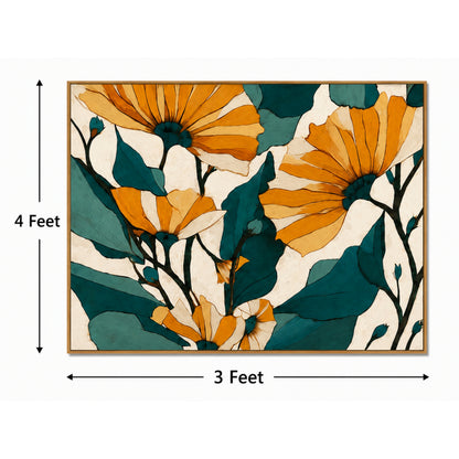 Golden Meadow – Designer Canvas Felt Acoustic Wall Panel (4 X 3)