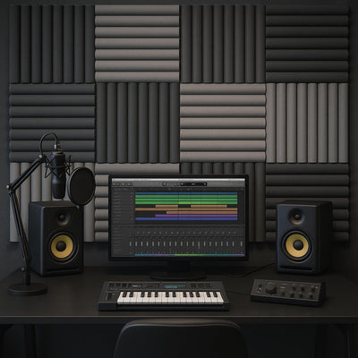 Curve Acoustic Foam 2x2 ft, Stone White