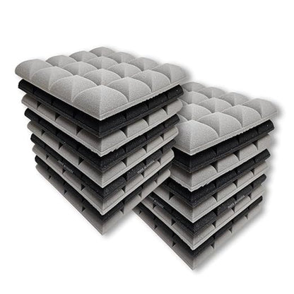 Galaxy Acoustic Foam 1x1 ft, Charcoal + Stone White