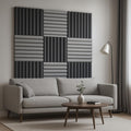 Curve Acoustic Foam 2x2ft, Charcoal