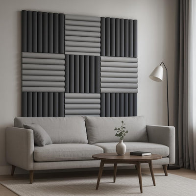 Curve Acoustic Foam 2x2 ft, Stone White