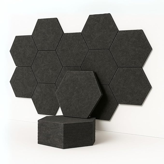 HexaFelt Acoustic Panel | 30x30cm | Ash | 8 pcs