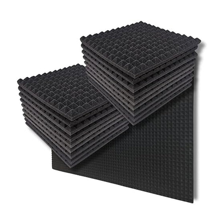 Pyramid Acoustic Foam 1”, 1x1 Ft, Charcoal