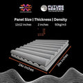 Curve Acoustic Foam 2x2 ft, Stone White