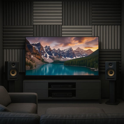 Curve Acoustic Foam 2x2ft, Charcoal