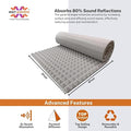 Pyramid Acoustic Foam 2”, 6x3 Ft, Stone White
