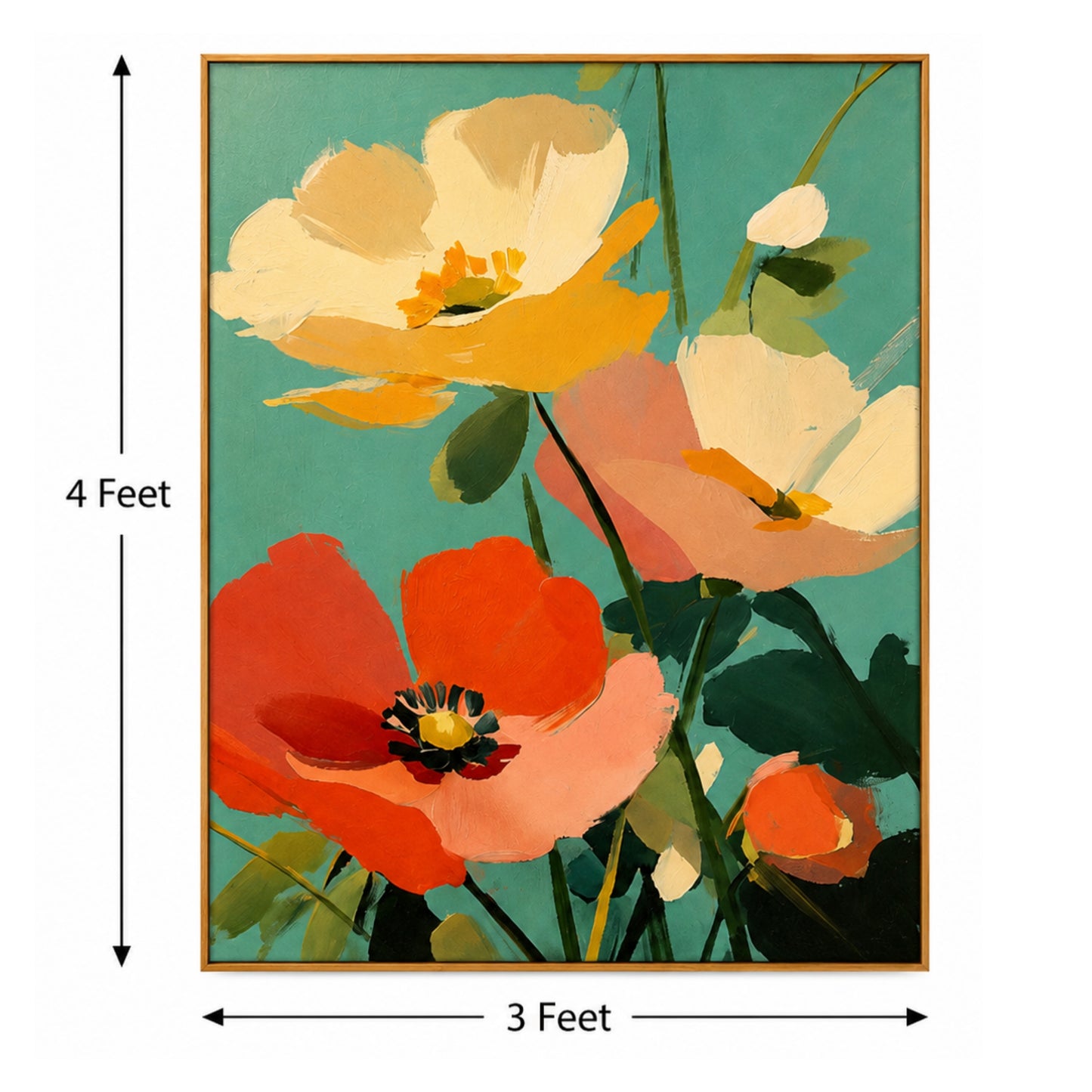 Blush Blossom – Designer Canvas Felt Acoustic Wall Panel (4 X 3)