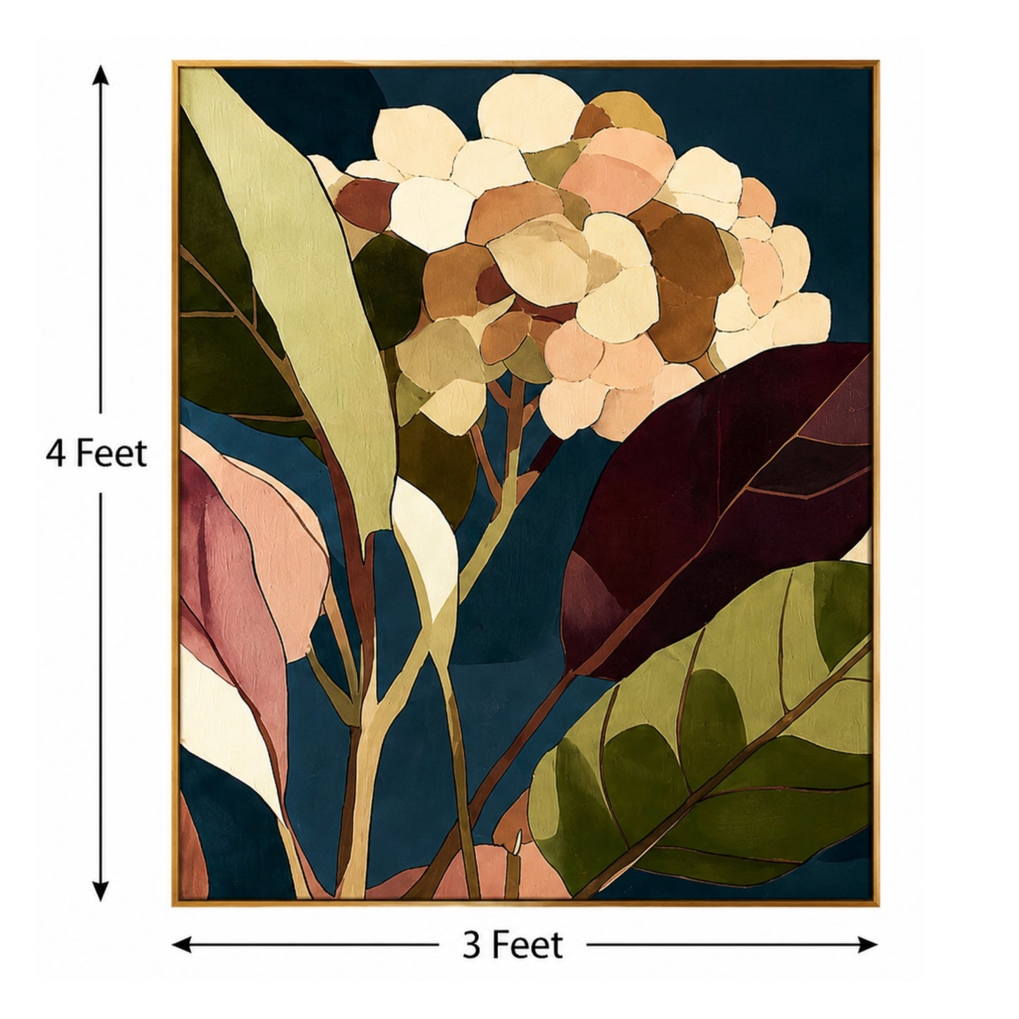 Botanical Harmony – Luxury Canvas Felt Acoustic Panel (4 X 3)