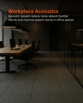 Acoustic Carpet Tiles -Grey Smoke