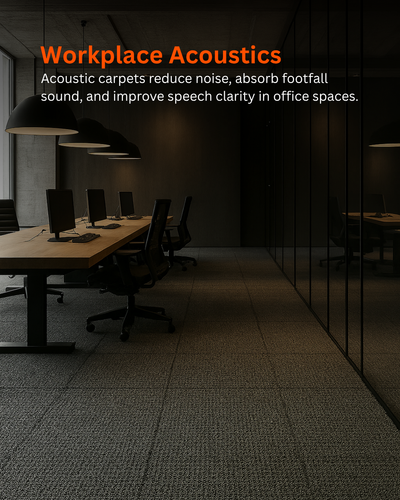 Acoustic Carpet Tiles -Grey Smoke